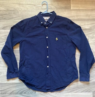 Five Four Franela Camisa Chaqueta Para Hombre Grande Azul Marino Botones Bolsillos Cazadora Foto 1 de 4