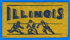 Old Vintage 1930's-1950's Illinois Fighting Illini Football Mini Pennant *H378 - Picture 1 of 2