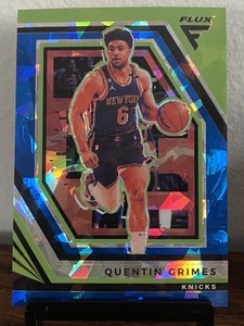2022-23 Panini Flux Blue Cracked Ice Prizm Quentin Grimes Rookie SP/25 Knicks