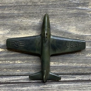 Vintage Military Army Green Plastic USAF Air Plane 2.25” - Picture 1 of 6