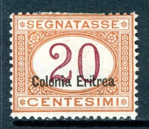 Italy 1920 Colony ERITREA 20¢ Postage Due OP at Bottom Scott J3a Mint T810 - Picture 1 of 6