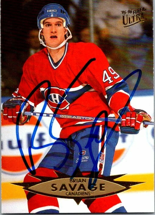 Brian Savage autographed hockey card (Montreal Canadiens) 1995 Fleer Ultra #84 - Image 1 of 1