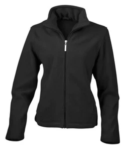 Womens Black Fleece Jacket Full Zip Warm Anti-Pill Outdoor Workwear Casual Coat - Picture 1 of 1
