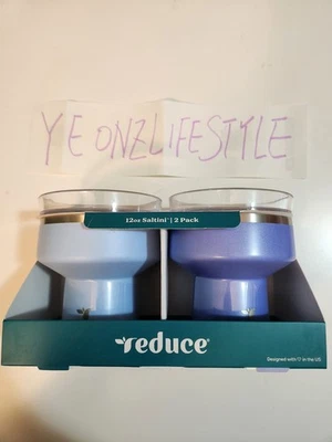  Reduce Vacuum Insulated Saltini Tumblers 12 oz (2 Pack) Stainless Steel NEW - Image 1 of 2