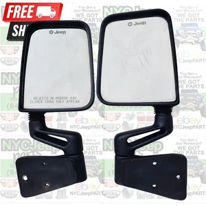 Jeep Wrangler Side View MIRRORS OEM Full Half Door Mirror SET 76-06 CJ YJ TJ - Picture 1 of 20