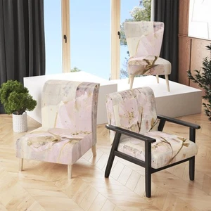 Designart "Elegance I Pink" Upholstered Shabby Chic Accent - Picture 1 of 15