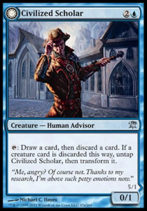 Civilized Scholar (Homicidal Brute) -Foil Medium Play MTG Innistrad - Image 1 of 1