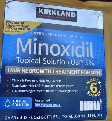 Kirkland Minoxidil 5% Extra Strength Men Hair Regrowth Solution Exp 12/26 - Image 1 of 4