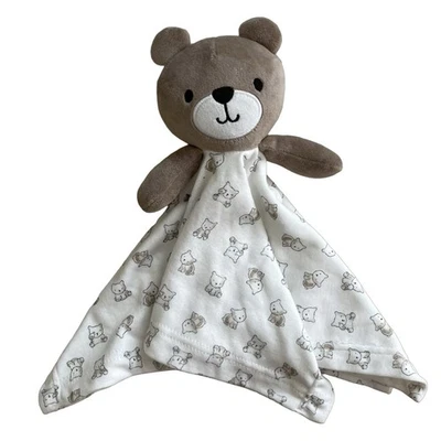 Manta de seguridad de felpa Lovey Brown Bear juguete para bebé peluche Foto 1 de 4