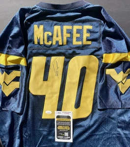 Pat McAfee Signed Auto Jersey West Virginia Mountaineers JSA Coa ForTheBrand - Picture 1 of 5