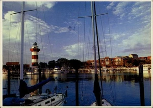Hilton Head Island,SC Harbour Town 1984 Beaufort County South Carolina Postcard - Picture 1 of 2