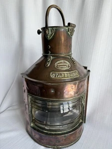 Marine starboard lantern by Telford, Grier & Mackay Glasgow - Picture 1 of 21