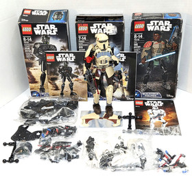 LEGO Star Wars Buildable Figure Lot x4 Death Trooper Scarif Finn & Stormtrooper