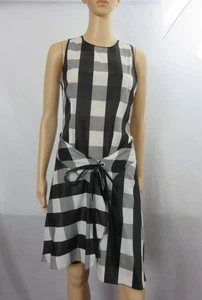 New Rag & Bone 2-Pc Sleeveless Dress Wrap Skirt Black White Plaid Size XS NWOT - Picture 1 of 9