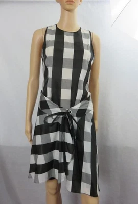 New Rag & Bone 2-Pc Sleeveless Dress Wrap Skirt Black White Plaid Size XS NWOT - Image 1 of 4