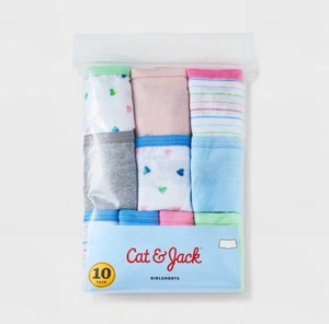 Girls 10pk Cotton Girlshort Cat & Jack Size 8 - Picture 1 of 5