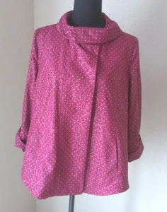 CHICOS ZENERGY NWT WOMENS BURGANDY JACKET SIZE 8/10 (1P) BN254 - Picture 1 of 8