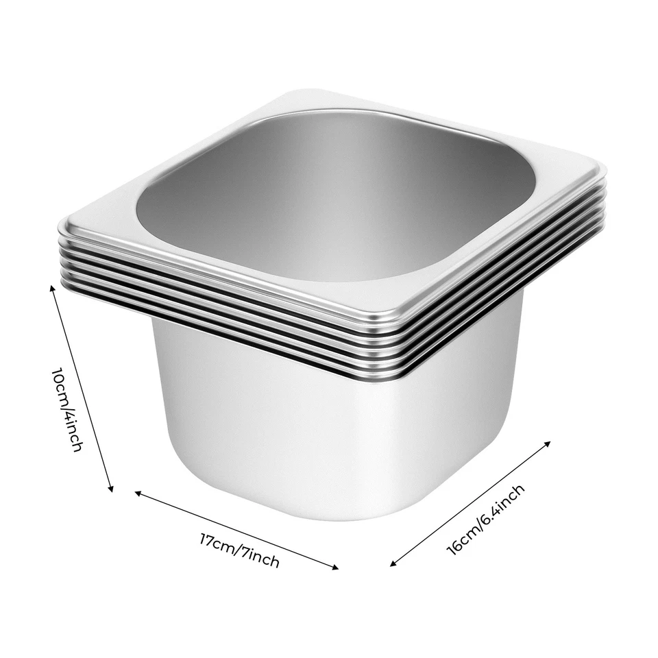 6 Pan Chilled Fruit Display Container Countertop Buffet Food Serving Display Pan - Image 1 of 4