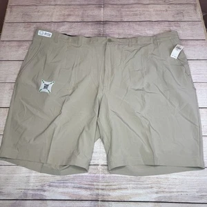 IZOD Golf SwingFlex Cargo Shorts 54W Big & Tall 4-Way Stretch Khaki 10” Inseam - Picture 1 of 11