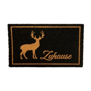 Kokos-Fußmatte Zuhause mit Hirsch 75×45 cm Mars & More – Schwarz/Natur - Bild 1 von 1
