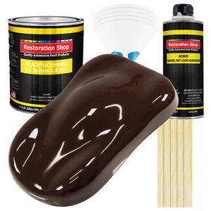 Restoration Shop Dark Brown Acrylic Enamel Gallon Kit, Auto Paint - Picture 1 of 5