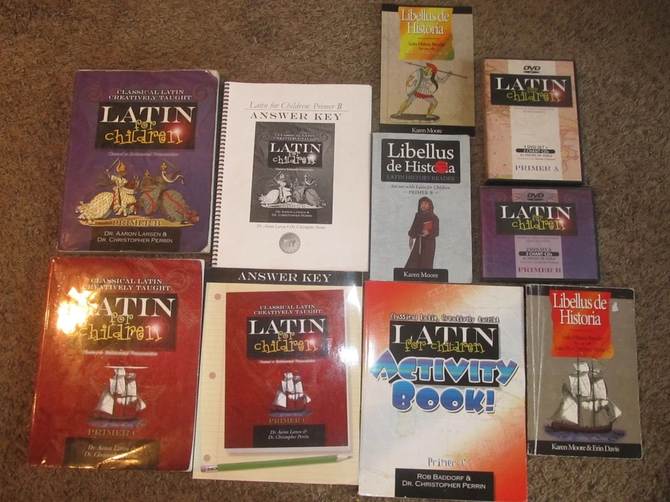 LATIN FOR CHILDREN Primer A B C Answer Key Student Book and Reader DVD CD SET - Image 1 of 1