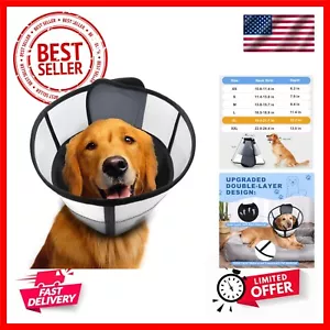 Soft Dog Cone for Dogs After Surgery, Breathable Pet Recovery Collar for Larg... - Picture 1 of 7