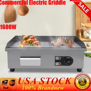 22 in/29 in Commercial Electric Griddle Countertop Flat Top Griddle Grill  - Picture 1 of 39