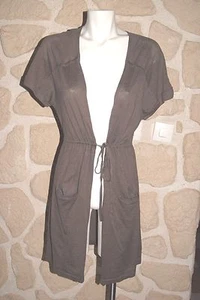 Gilet long marron neuf taille 3 marque Gérard Darel étiqueté à 135€ (v) - Imagen 1 de 2