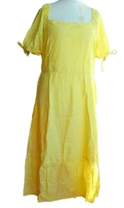 NEXT - 'FRIENDS LIKE THESE' Yellow Borderie Anglaise midi dress size 16 NWOT - Picture 1 of 10