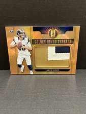 2017 Panini Gold Standard Jared Goff Patch Jumbo Threads /49 Tri Color Rams