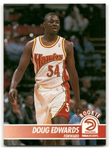 1994-95 NBA Hoops Basketball Card Doug Edwards #3 Atlanta Hawks - Picture 1 of 2