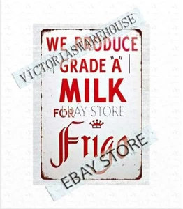 wall decor pub Frigo Grade A Milk Dairy metal tin sign - Picture 1 of 4