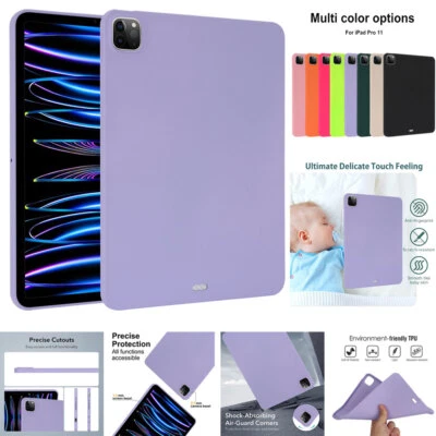 Liquid Silicone Case For iPad (A16)/10th 9th 8th 7th 6th 5th Gen 11"/10.2"/9.7" - Image 1 of 4