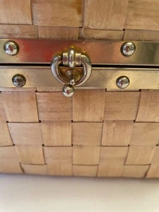 Vintage 1950-60s Handbag Box Purse by Gaymode Coated Wicker Natural Color - Picture 1 of 16