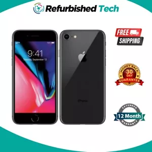 APPLE IPHONE 8 64GB EXCELLENT CONDITION UNLOCKED BLACK WITH FREE GIFT - Picture 1 of 3