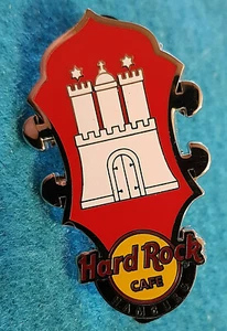 HAMBURG GERMANY CORE HEADSTOCK SERIES CITY CASTLE FLAG Hard Rock Cafe PIN - Picture 1 of 1