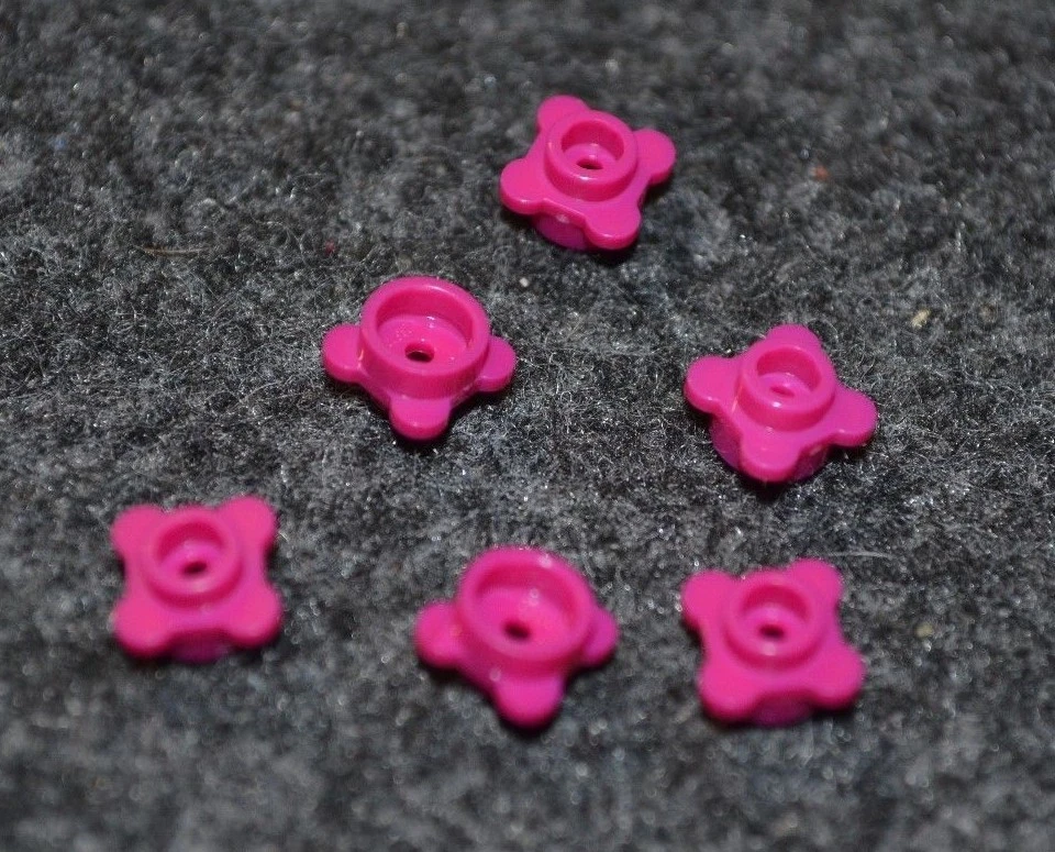 (6) 1x1 Bright Reddish Violet Flower Peg Top Bricks ~ New Lego Parts ~ - Image 1 of 1