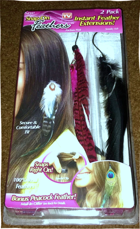 2pk PLUMAS ENCAJABLES Rosa Fucsia y Ceniza Ahumada Extensiones Instantáneas Vistas en TV ¡Nuevo! Foto 1 de 1