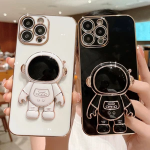Funda de teléfono para iPhone 16 15 13 14 Pro Max 12 11 8 Astronauta Soporte Suave TPU Cubierta - Imagen 1 de 19