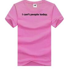 Girls I Can't People Today Funny Kid Adults T-Shirt Crew Neck Casual Summer Wear