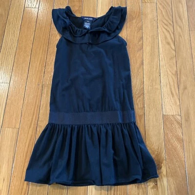 Ralph Lauren Black Sleeveless Ruffle Fit and Flare Dress Size 4 4T Casual - Image 1 of 4