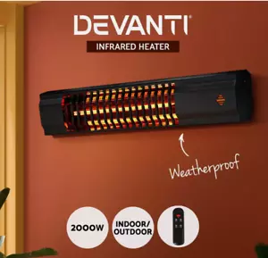 Devanti 2000W Electric Strip Infrared Radiant Heaters With Remote control. - Picture 1 of 9