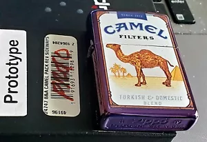 ZIPPO CAMEL PROTOTYPE PACK SIDEWAYS Purple Chrome 1026 LIMITED EDITION - Picture 1 of 4