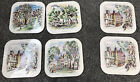 6  Vintage Plate Mats  Soho, Leicester Square, Sloane Sq  COLLECTABLE