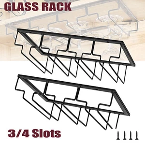 Wine Glass Rack Holder Hanger Hanging Bar Storage Drying Rack Champagne Glasses - Picture 1 of 12