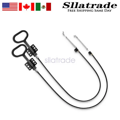 SOILLAR 2Pack Universal Recliner Release Cable Replacement D-Ring Pull Handle Sofa Chair