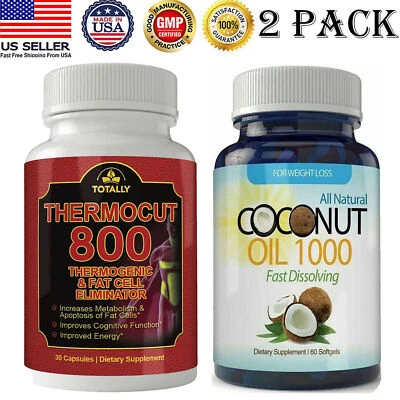 Thermocut热源减肥补充剂椰子油脂肪燃烧器饮食药 — 第 1/4 张图片