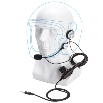 U94 PTT Headset Pilot For Yaesu Vertex VX-6R VX-7R FT-270R FT-277R VX-120 VX-127 - Image 1 of 4