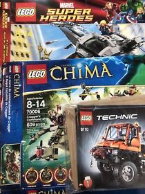 Huge lego lot W/ Minifigure Marvel, Chima,Disney, Technic Unimog , Batman